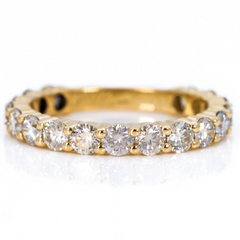 14kt Gelbgoldring mit natürlichen Diamanten und Zertifikat-3