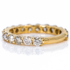 14kt Gelbgoldring mit natürlichen Diamanten und Zertifikat-1