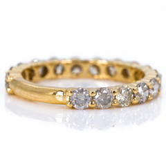 14kt Gelbgoldring mit natürlichen Diamanten und Zertifikat-2